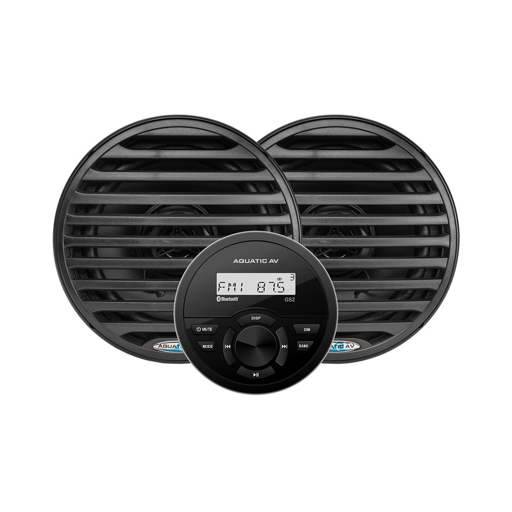 Aquatic AV GS2 Gauge Stereo  Pair of EC652 6.5" Black Speakers [CK304]