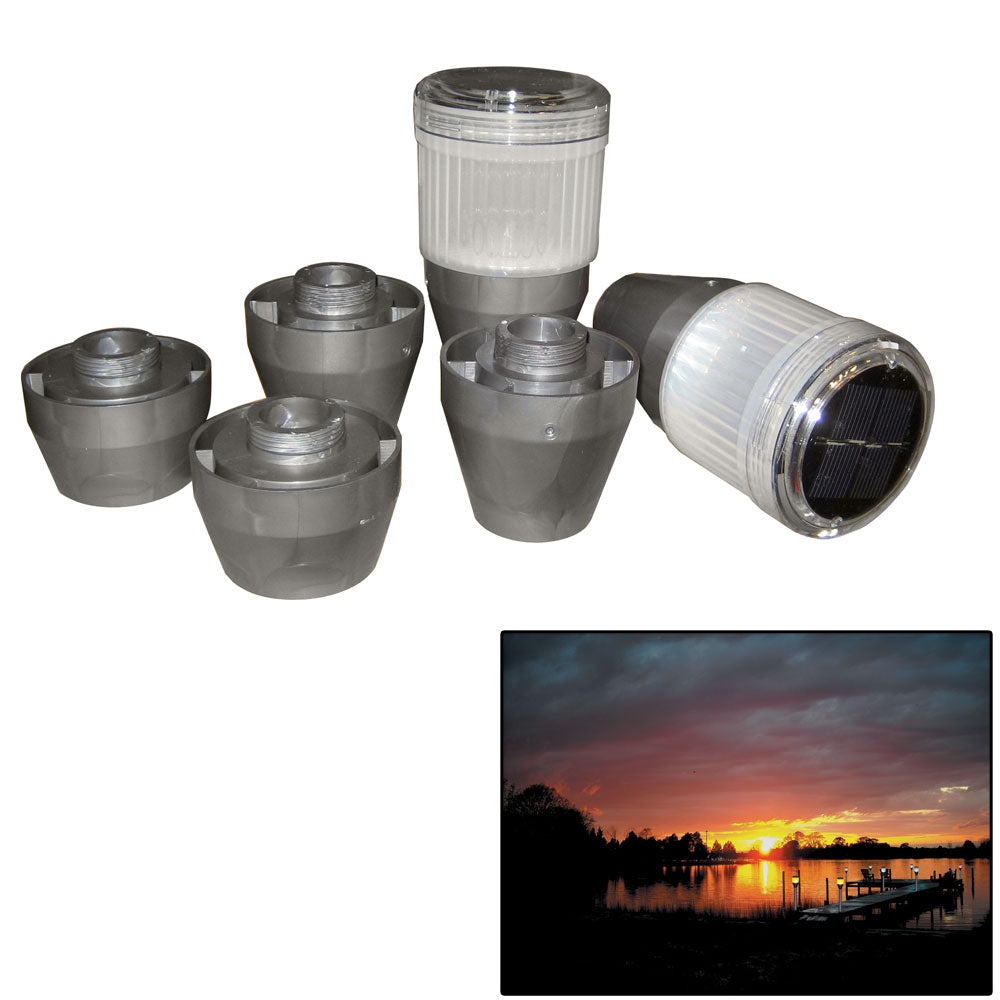 Dock Edge Postlite Solar LED Post Light 2pk [DE96258F]