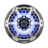 DS18 HYDRO 6.5" 2-Way Marine Speakers w/RGB LED Lights 300W - Black Carbon Fiber [CF-65]