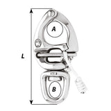 Wichard HR Quick Release Snap Shackle With Swivel Eye - 130mm Length - 5-1/8" [2677W]