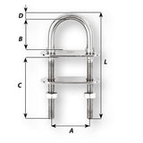 Wichard U-Bolt Pad Eye - 8mm Diameter - 5/16" - 100mm Length - 3-15/16" [6524W]